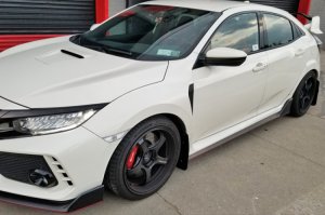 Honda Civic Type R Mud Flap - Rally Armor - UR Black Logo - White - `17-`22 Honda Civic Type R Mud Flap - Rally Armor - UR Black Logo - White - `17-`22